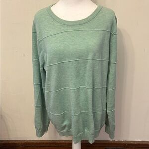 Stitches + Stripes pale green long sleeve lightweight sweater Size XL NWOT